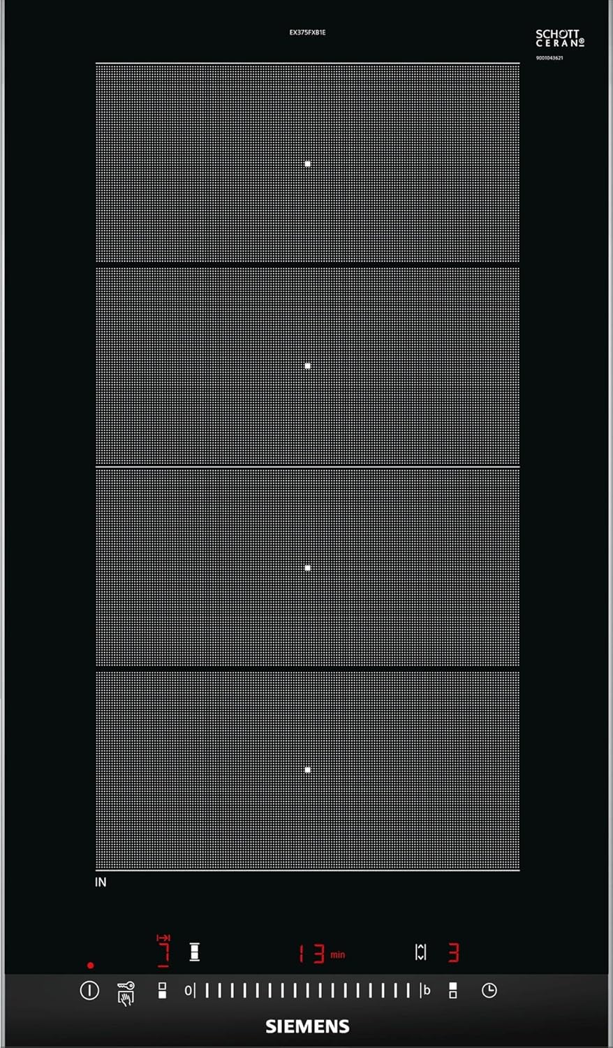 Siemens Spishäll EX801LYC1E iQ700, elektrisk, keramik, glaskeramik, 79,2 cm, Power Boost-funktion