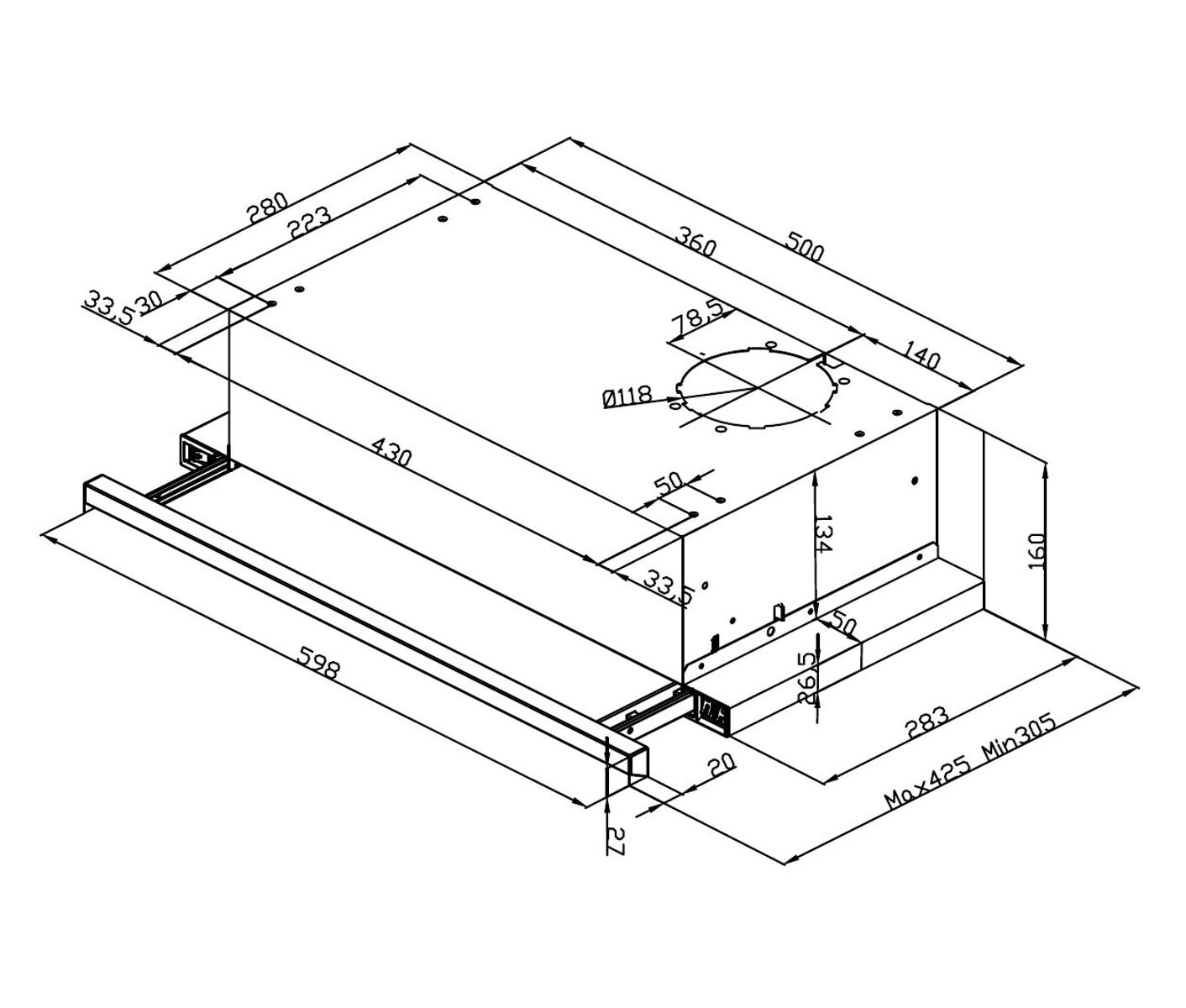 Silverline SL 1152 V5 højre aftræk