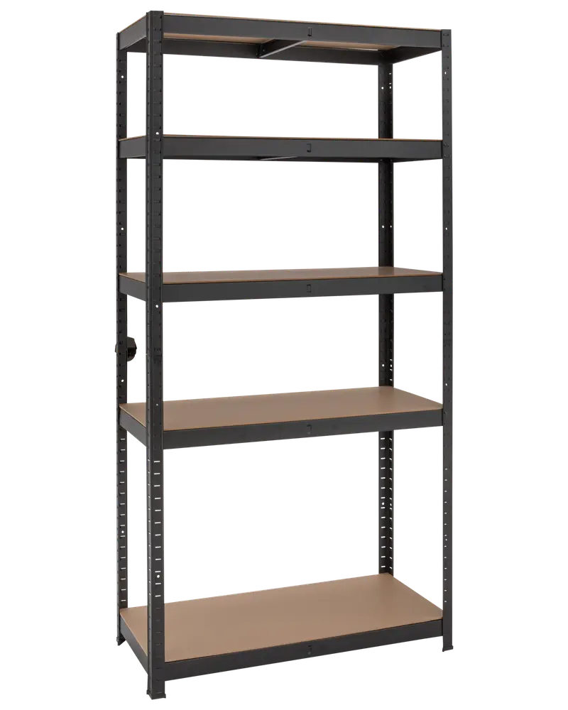 Lagerhylla svart 180 cm