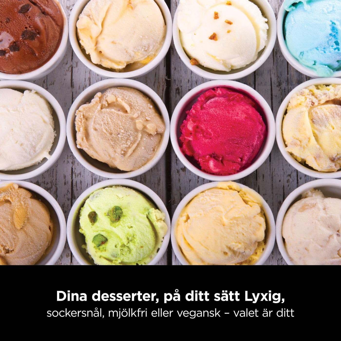 Ninja CREAMi Ice Cream and Frozen Dessert Maker with 3 Containers, 7 Programs for Ice Cream, Gelato, Sorbet, Smoothie Bowl, Milkshakes and More, Cooking 1.4 Litre Ice Cream, Black & Cup, NC300EUCP