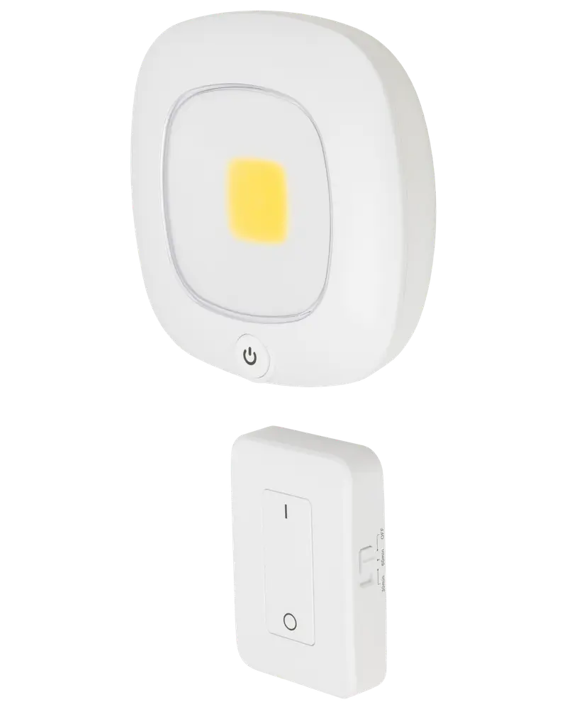 VÄGGLAMPA VIT 14X14 CM FJÄRRK.