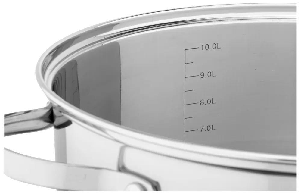 Kastrull med lock rostfri 10 L