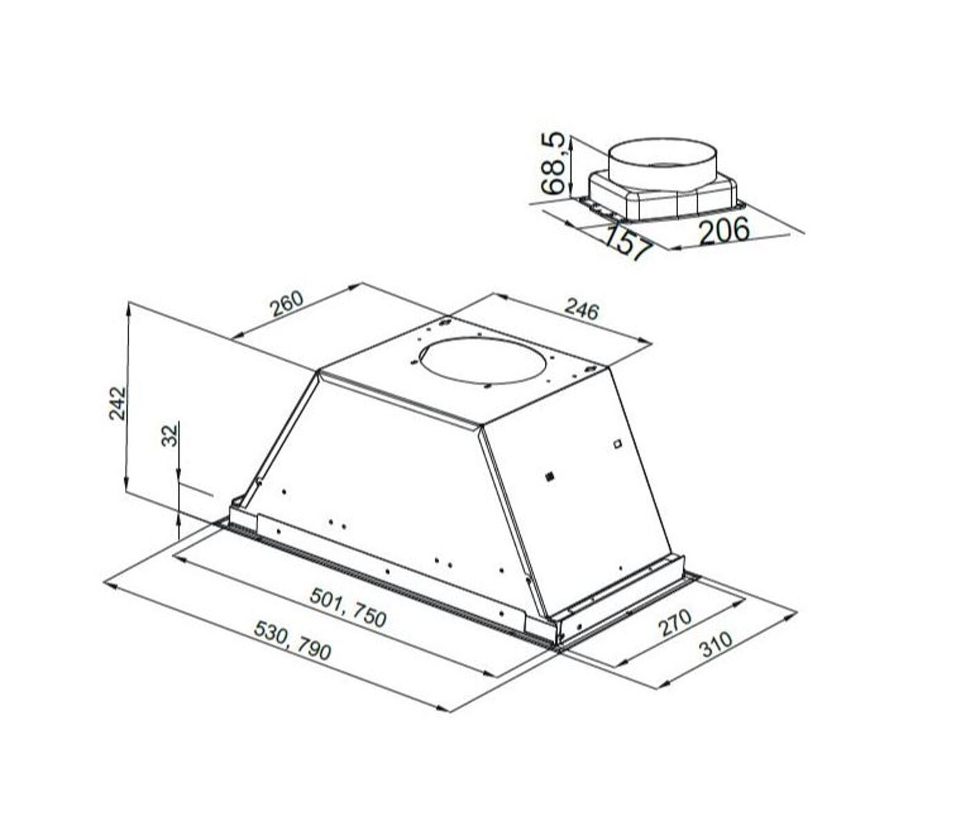 Silverline Astec 53 cm indsats