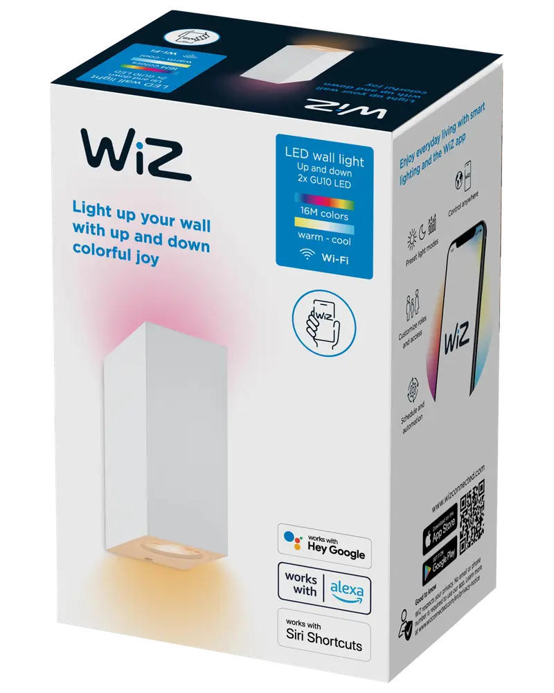 WiZ Vägglampa spot color Up&Down 2 x 5W - vit