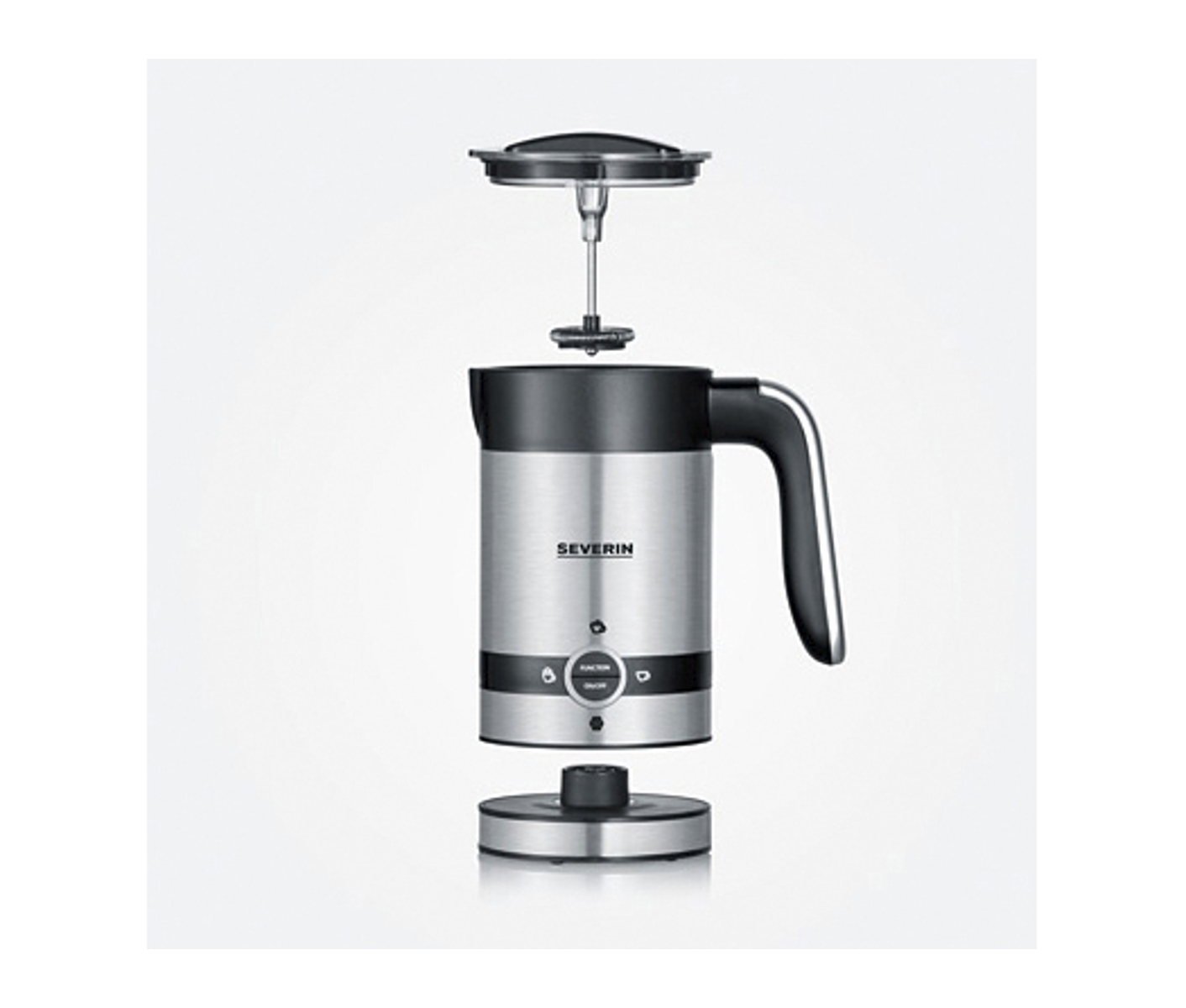 Severin Mælkeskummer 450 watt  Sort/Stål