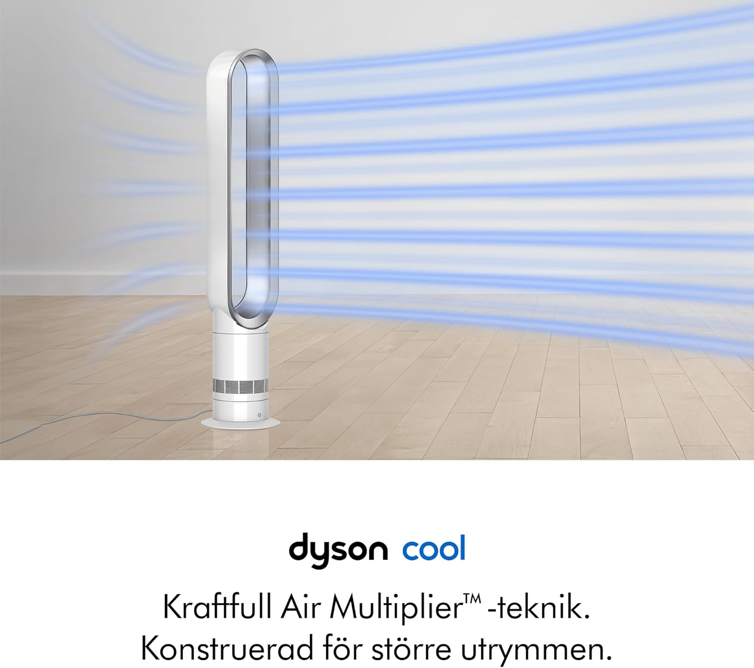 Dyson Hot+Cool Jet Focus AM09 - High Performance Cooling Fan and Fan Heater (White/Silver)