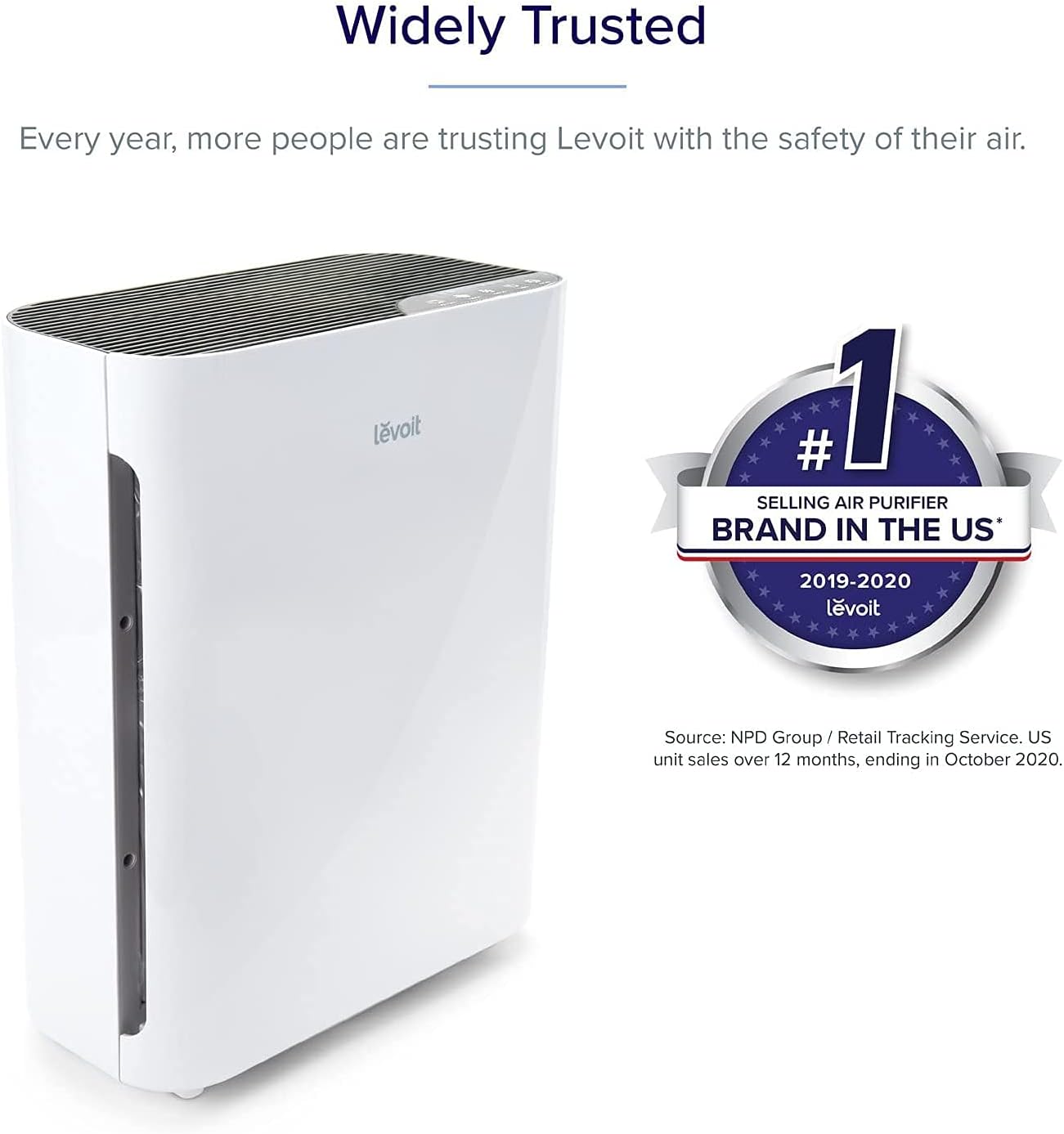 Levoit Core 600S LAP-C601S-WUS Luftrenare, Vit, ‎31.24 x 31.24 x 59.94 cm