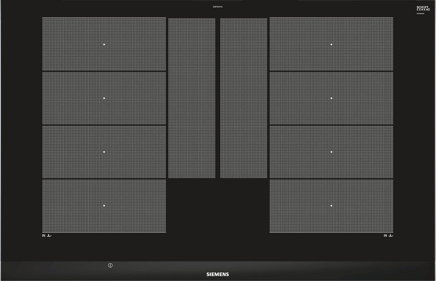 Siemens Spishäll EX801LYC1E iQ700, elektrisk, keramik, glaskeramik, 79,2 cm, Power Boost-funktion