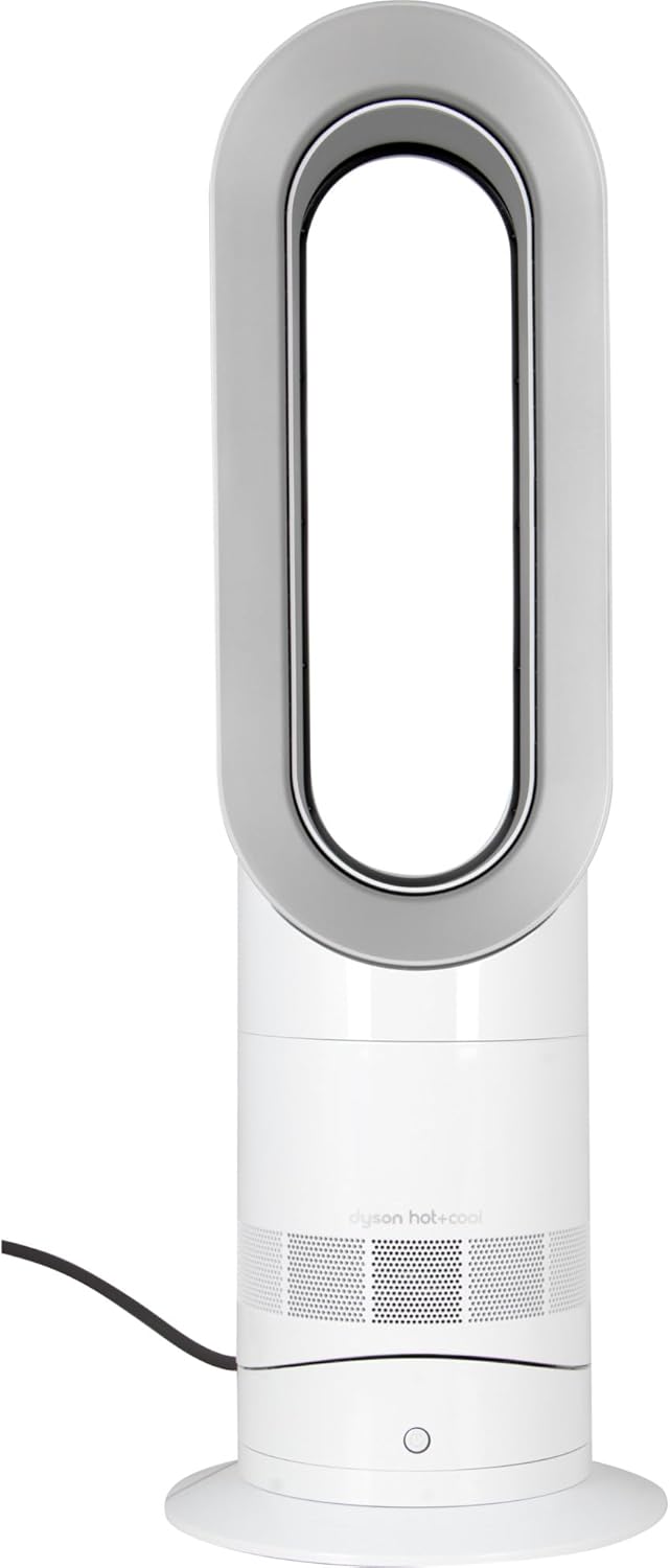 Dyson Hot+Cool Jet Focus AM09 - High Performance Cooling Fan and Fan Heater (White/Silver)