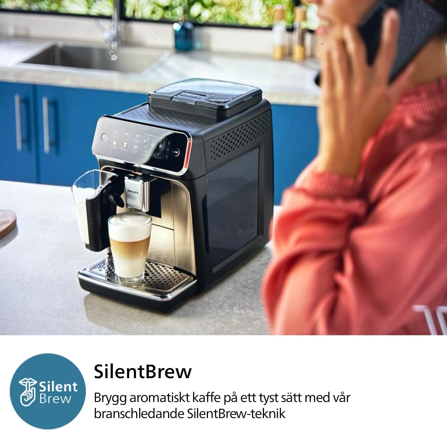 Philips 2200 Series Espresso Machine - Coffee Machine with 12-Step Grinder Setting, Touch Screen, Automatic Descaling, My Coffee Choice and Milk Frother for Cappuccino (EP2220/10)