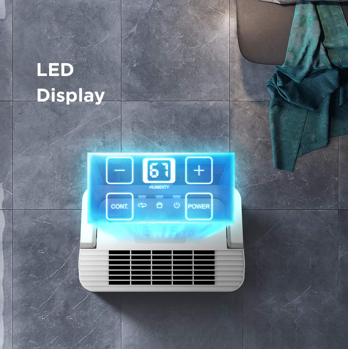 Comfee MDDP-30DEN7 Dehumidifier 30L/ 24h Room Dimensions approx 180 m³ (72 m²)