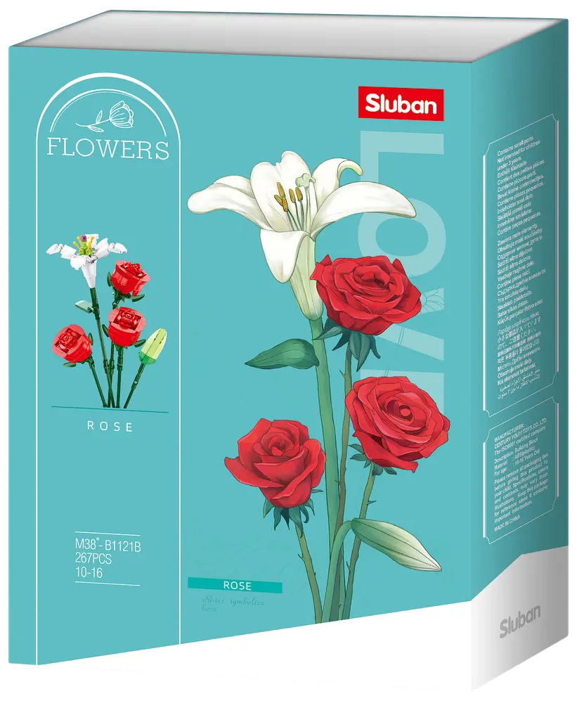 Sluban Flowers Roses M38-B1121B - 267 delar
