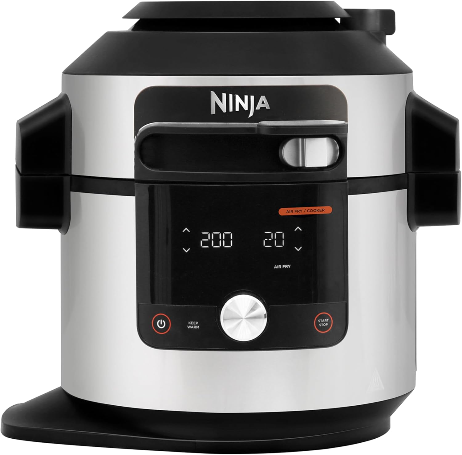 Ninja Foodi MAX Multicooker with Smart Lock, 14 Cooking Functions in 1, 7.5 L, 14-in-1 Multicooker, Pressure Cooker, Air Fryer, Slow Boil, Grill and More Includes Digital Probe, Stainless Steel,