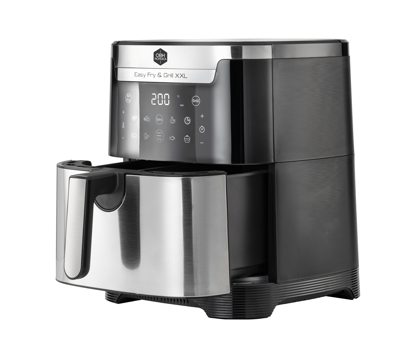 OBH Nordica Easy Fry & Grill XXL 2-in-1 Silver