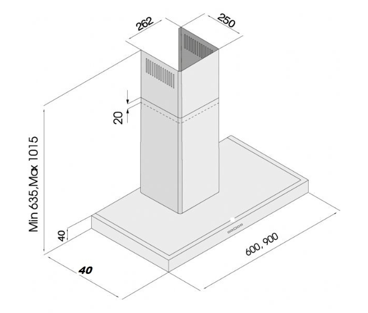 Silverline SL 3120 Beta 60cm, stål