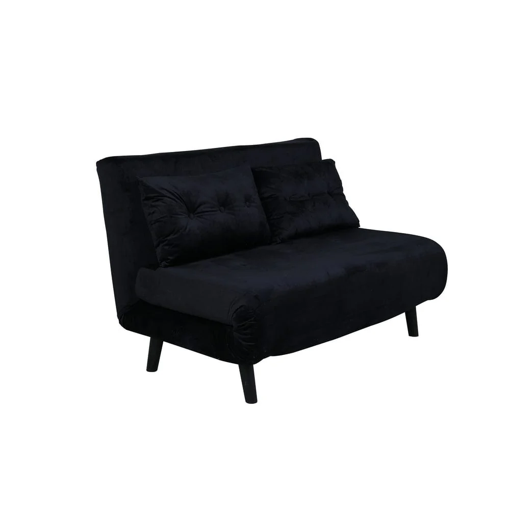 Venture Home Bäddsoffa Dubbel Vicky Svart Sammet