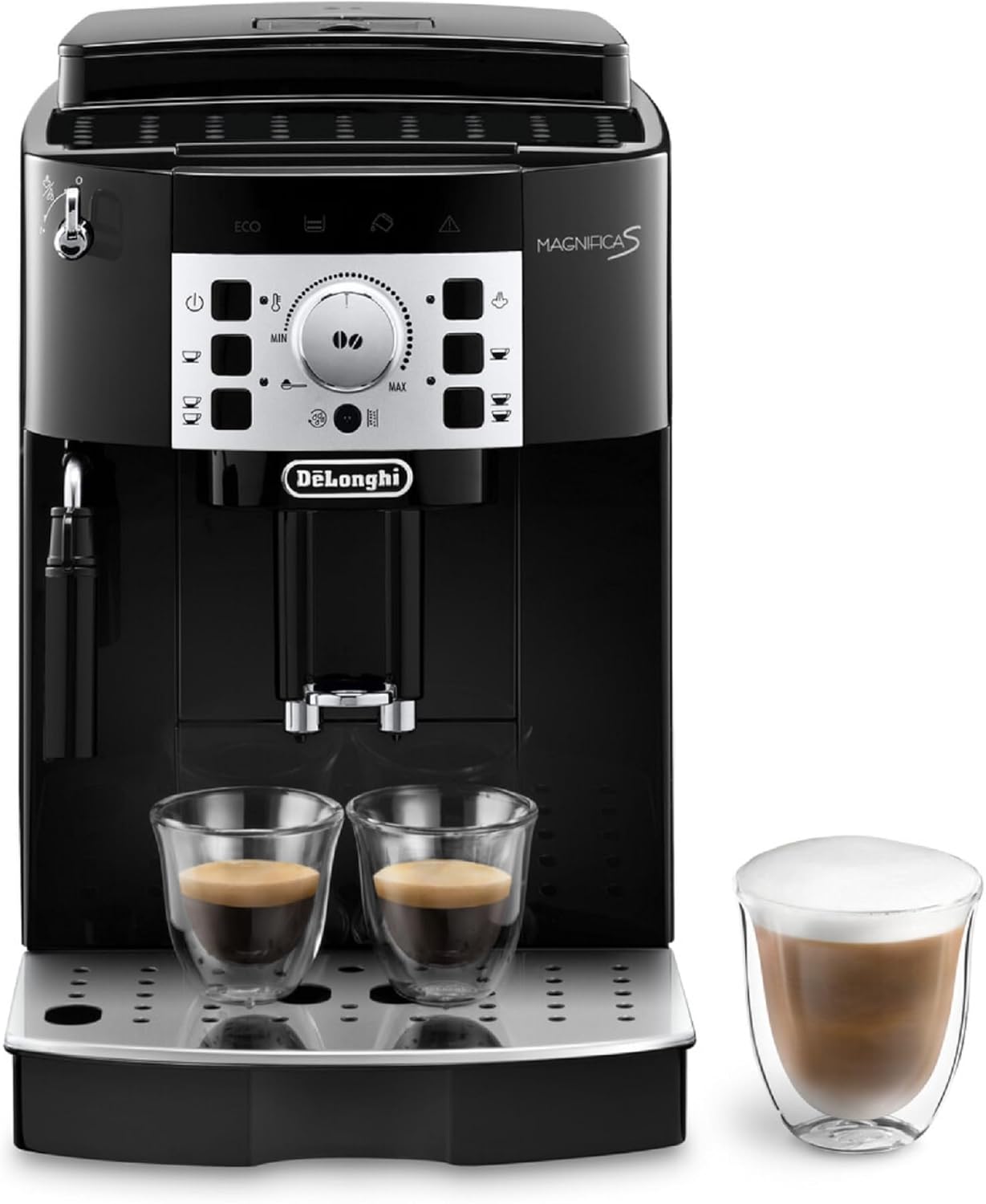 De'Longhi Magnifica S, Automatisk Kaffemaskin från Böna till Kopp, Espresso- och Cappuccinomaskin, ECAM22.110.B, Svart