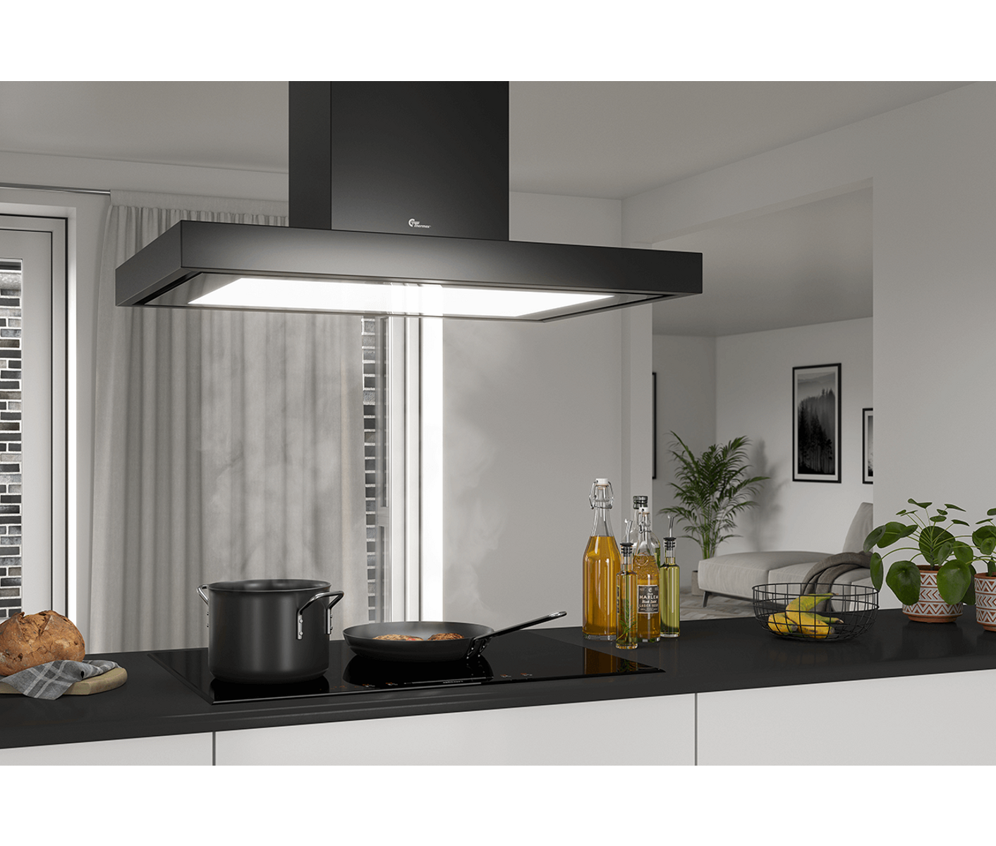 Thermex Harwich Lux - 90 cm, FH, sort m/motor