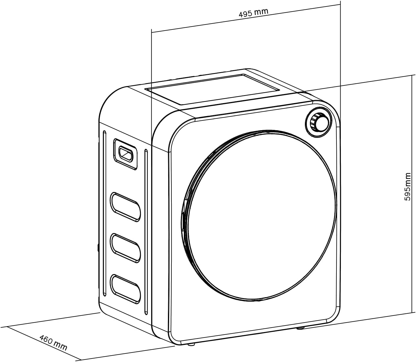 GreenBlue elektrisk torktumlare med 3 kg last GB410