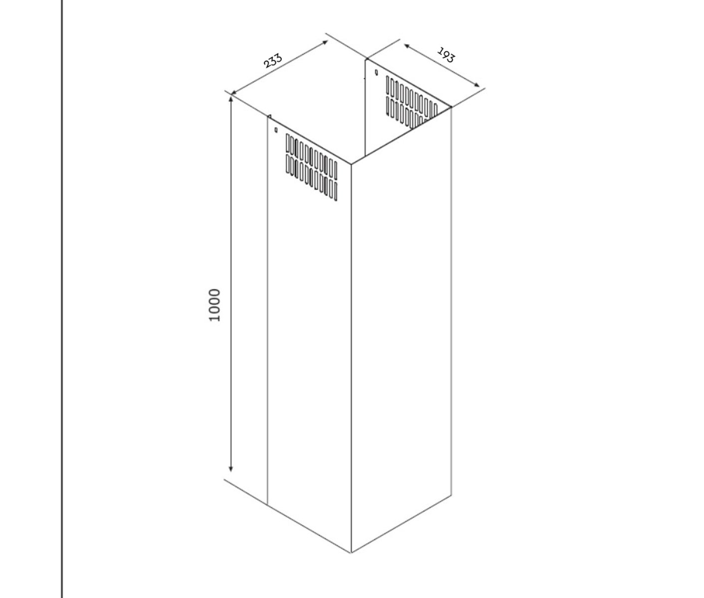 EICO Skorsten lang, Hvid