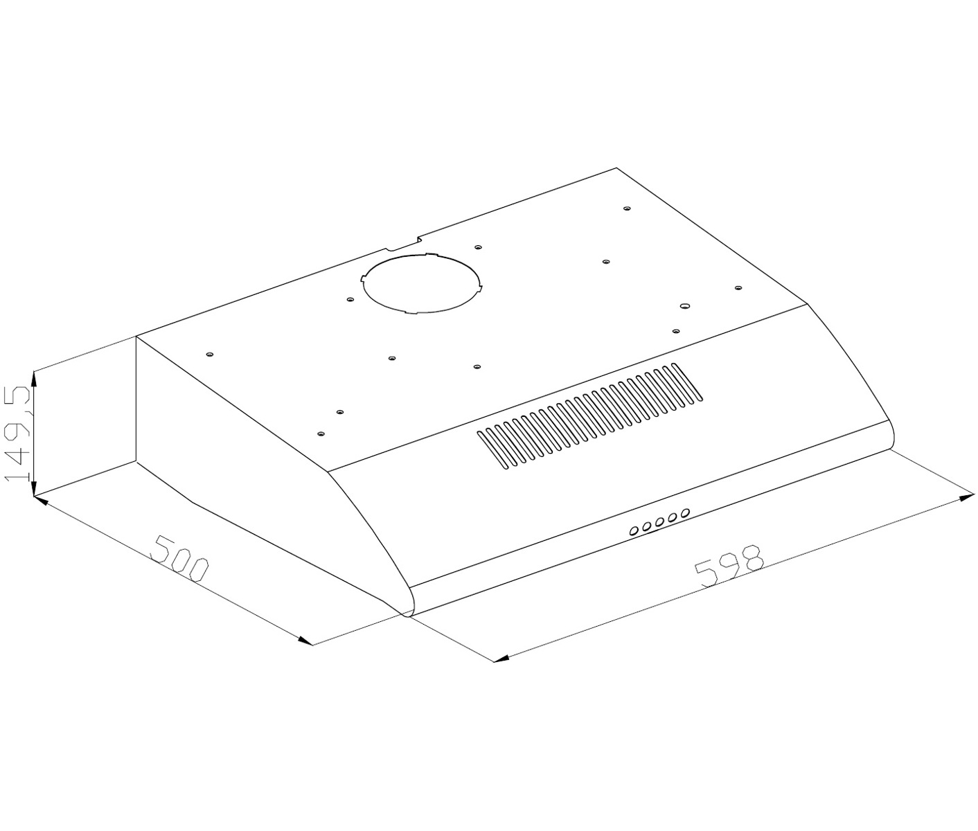 Silverline emhætte rustfrit st