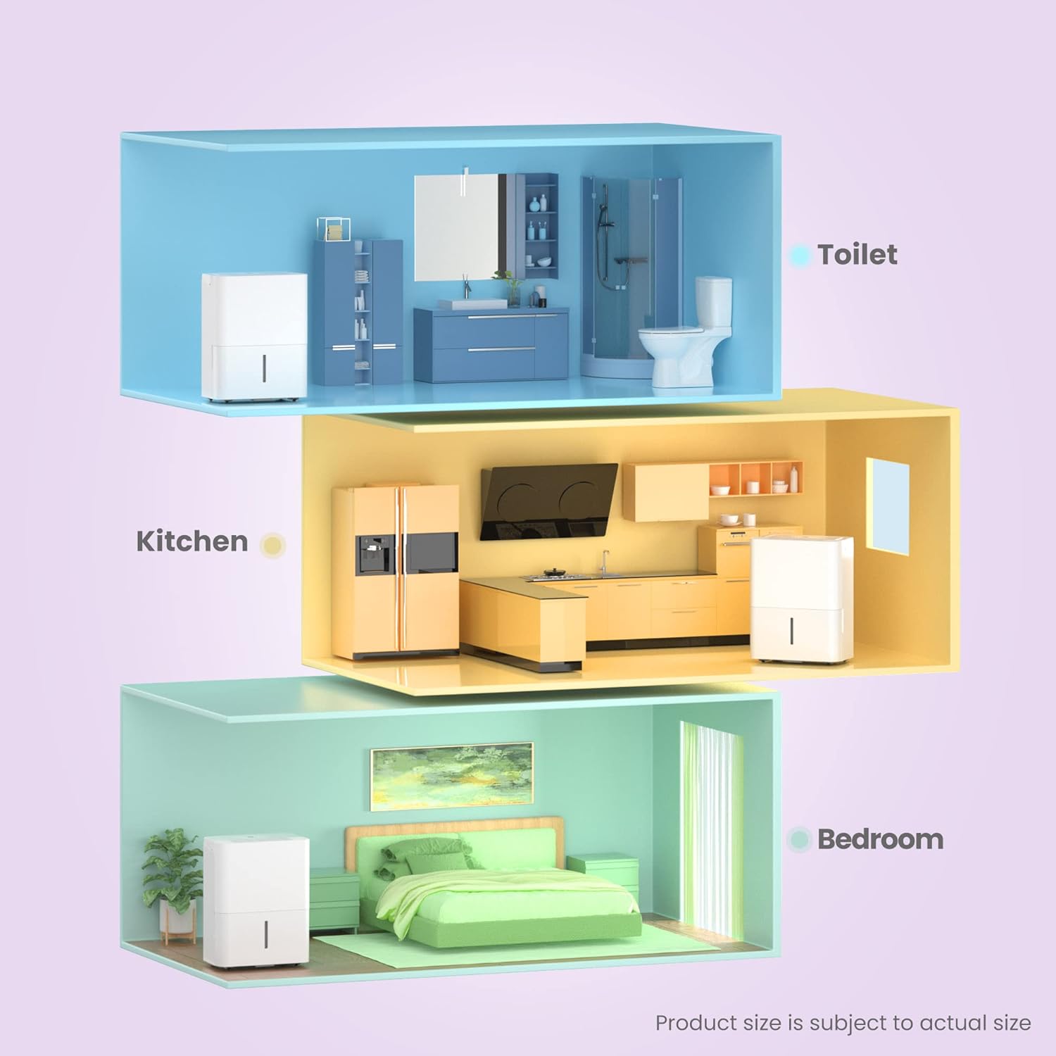 Comfee MDDP-30DEN7 Dehumidifier 30L/ 24h Room Dimensions approx 180 m³ (72 m²)