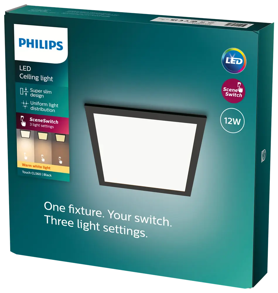 Philips takplafond Slim svart