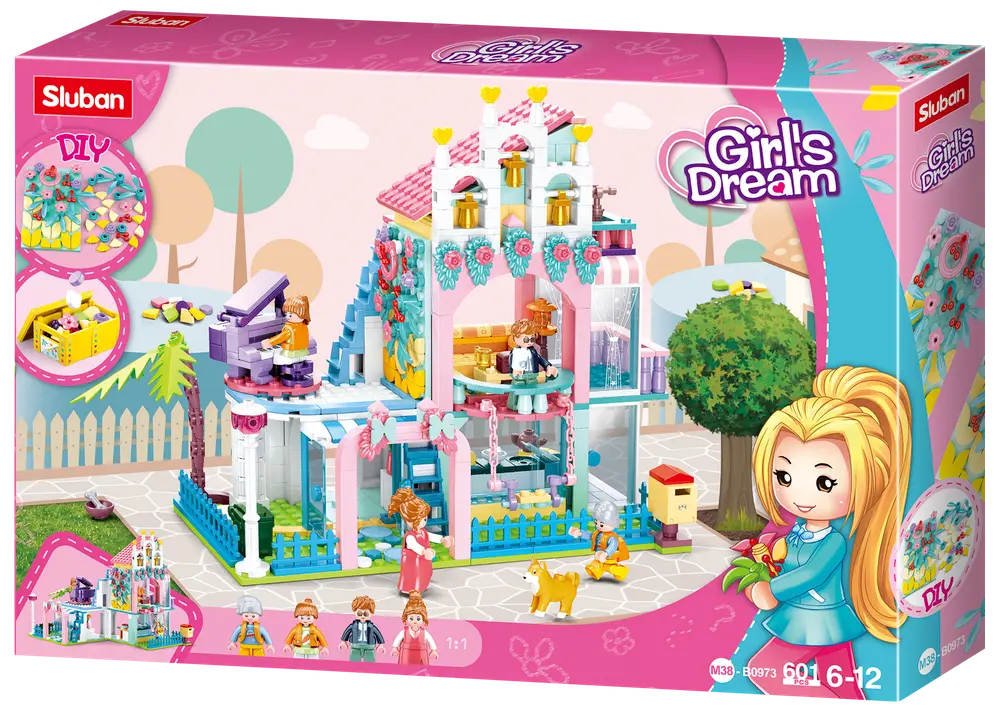 Sluban Girls drömlägenhet M38-B0973 - 601 delar