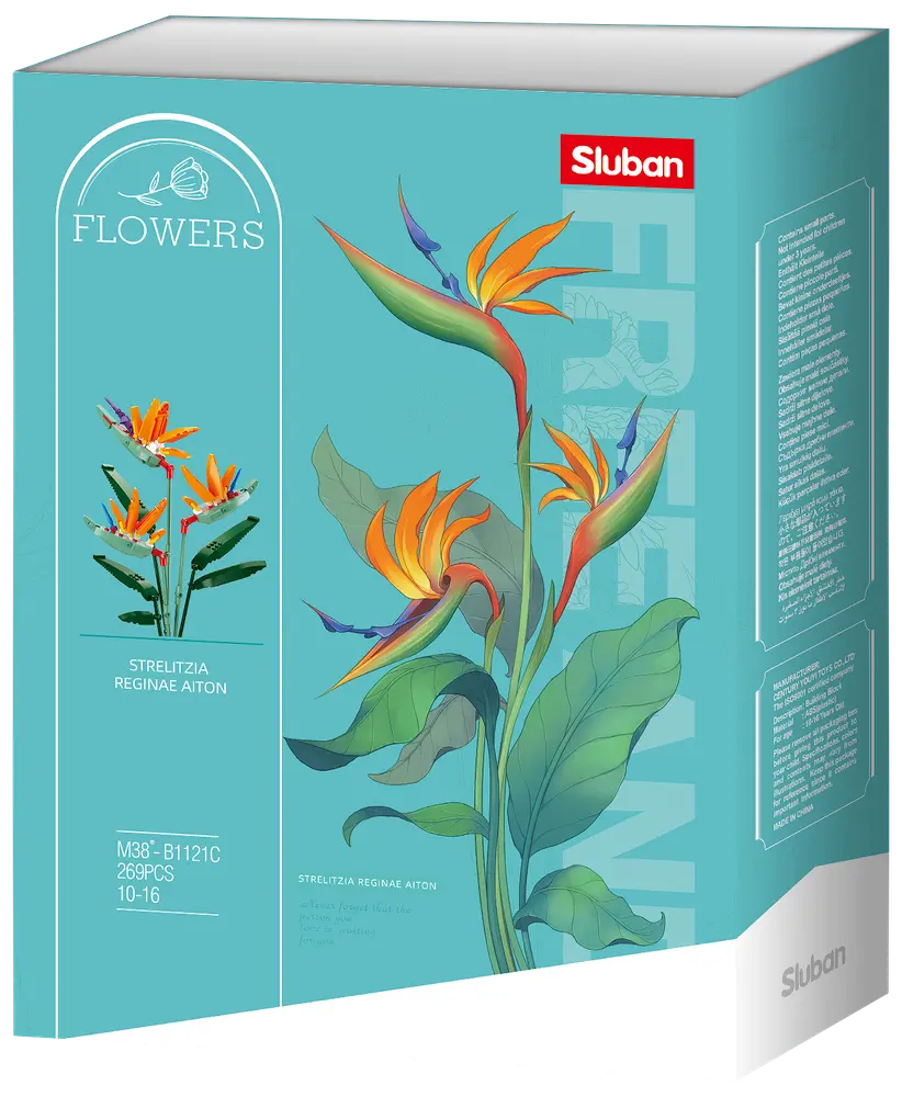 Sluban Blommor Paradisfågel M38-B1121C - 269 stycken