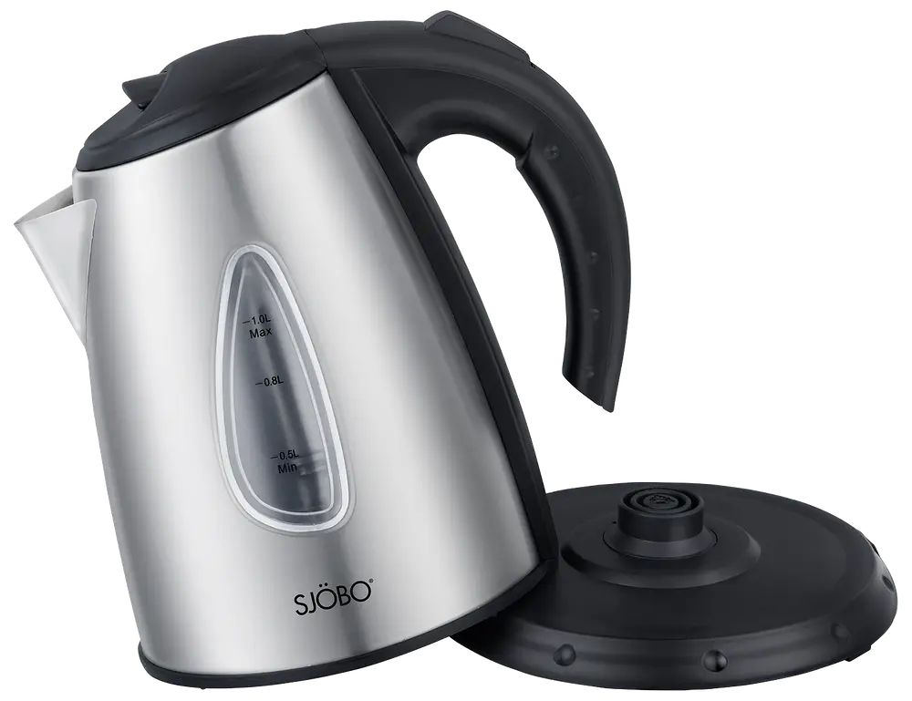 SJÖBO vattenkokare 1 L 1475W - borstat stål