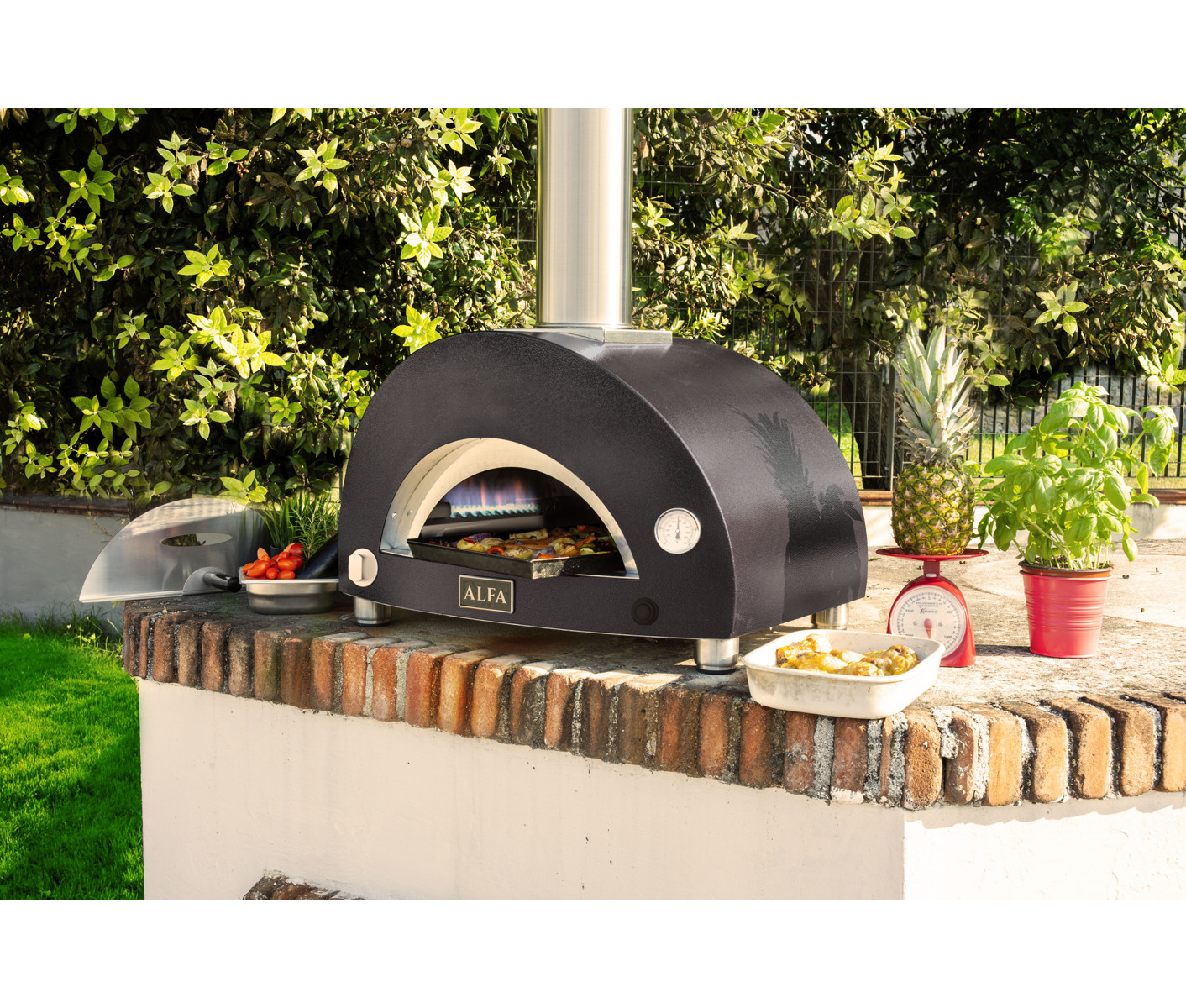 Alfa Forni FORNO MODERNO LINE  1 PIZZA GAS ARDESIA GREY