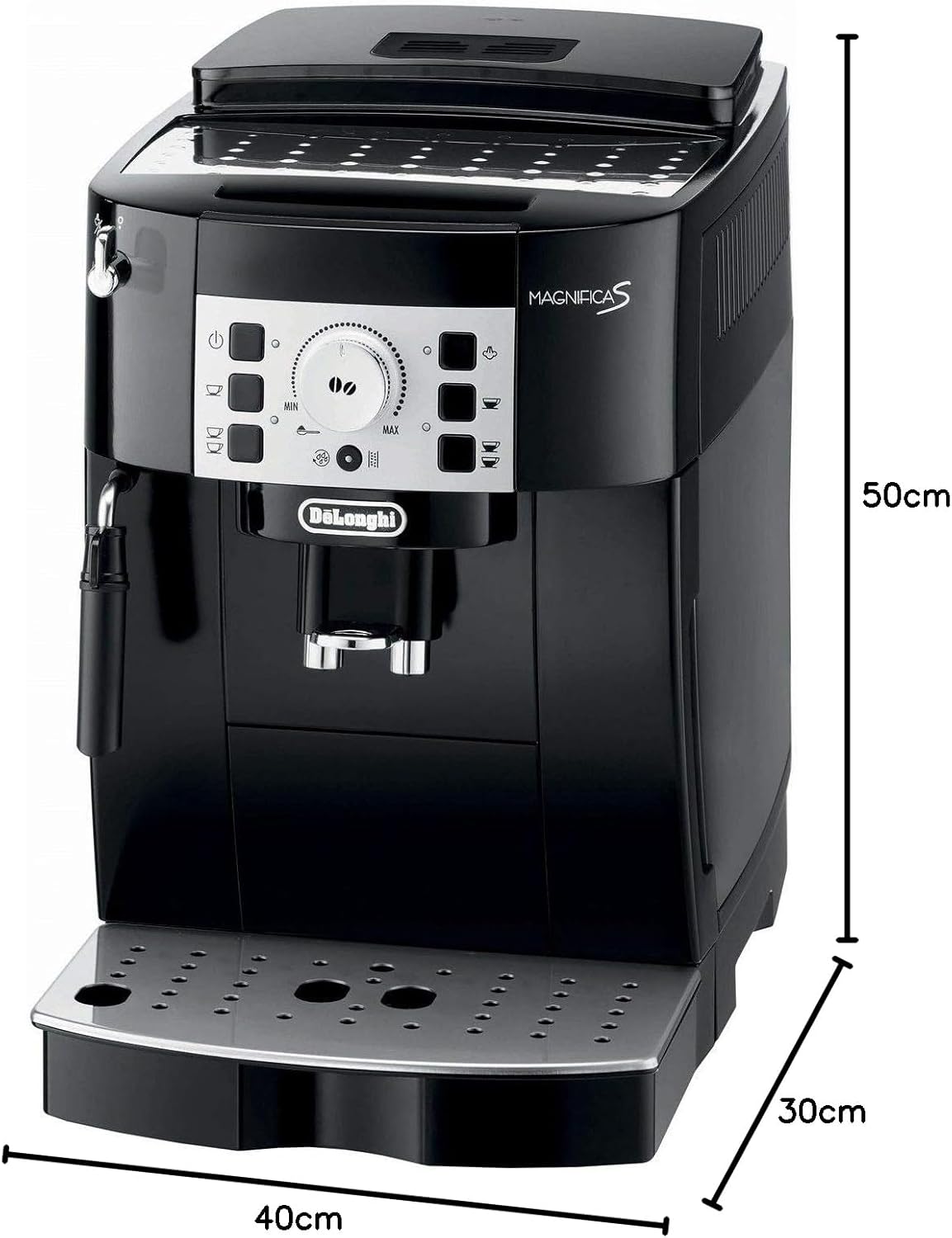 De'Longhi Magnifica S, Automatisk Kaffemaskin från Böna till Kopp, Espresso- och Cappuccinomaskin, ECAM22.110.B, Svart