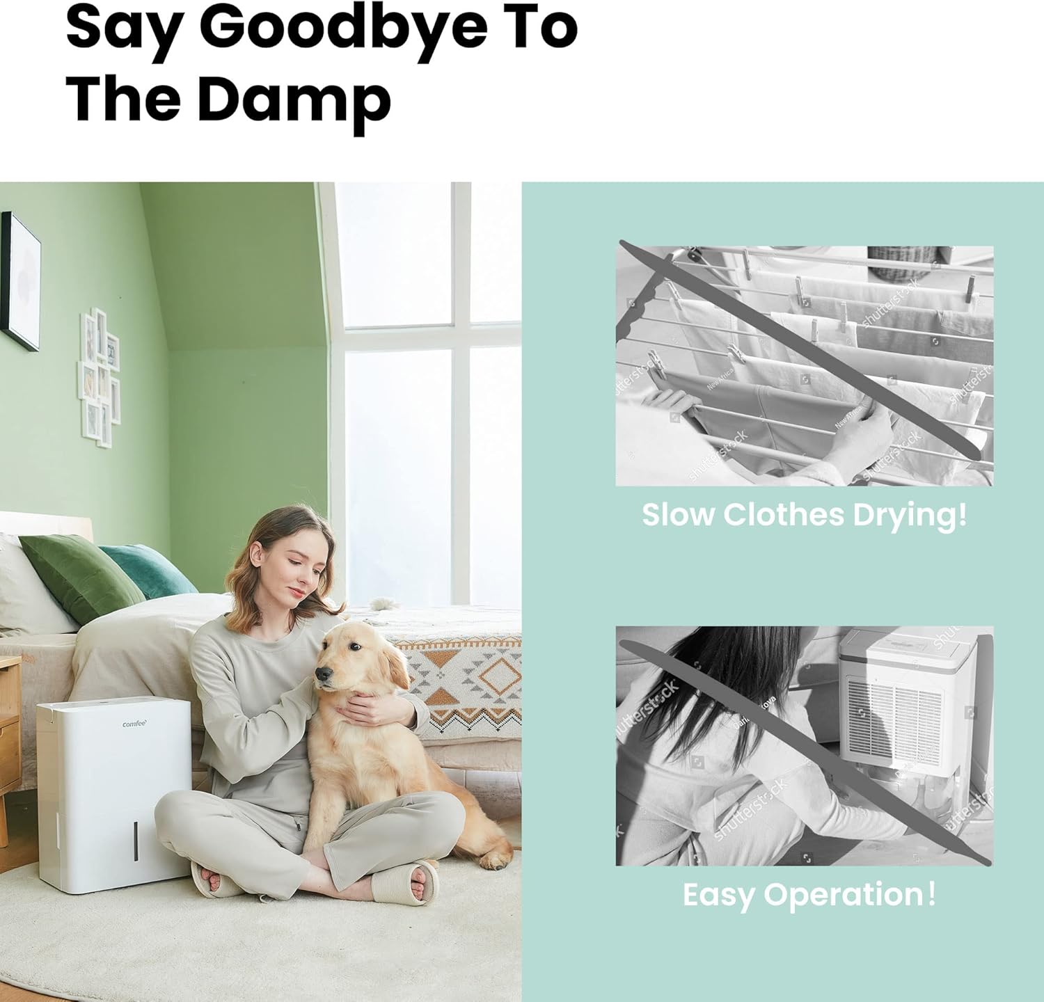 Comfee MDDP-30DEN7 Dehumidifier 30L/ 24h Room Dimensions approx 180 m³ (72 m²)