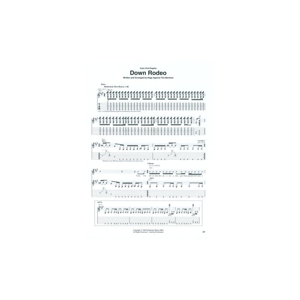 Hal Leonard Rage Against The Machine – Thomann Ireland