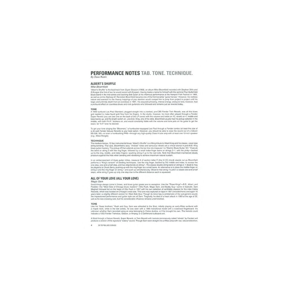 Hal Leonard Tab+ 25 Top Blues Songs – Thomann Ireland
