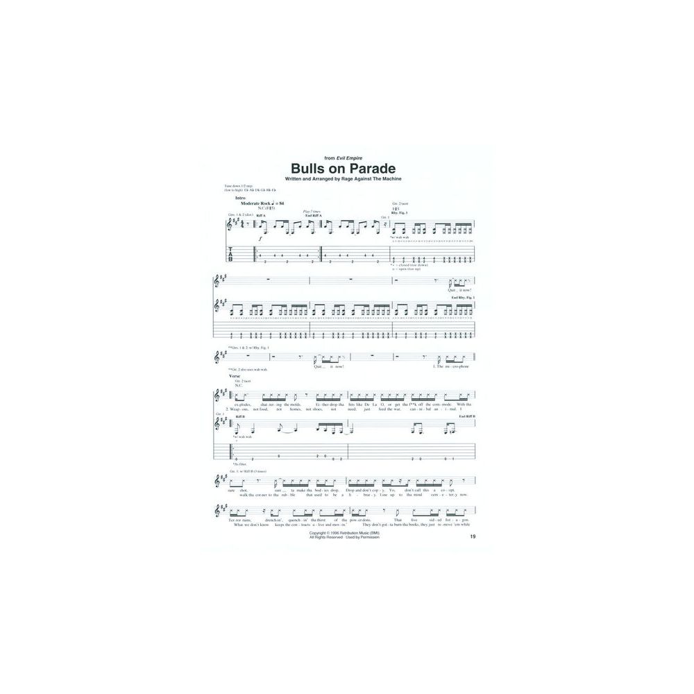 Hal Leonard Rage Against The Machine – Thomann Ireland