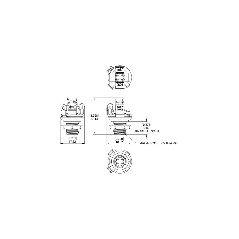 Pure Tone Mono Output Jack Nickel – Thomann Ireland