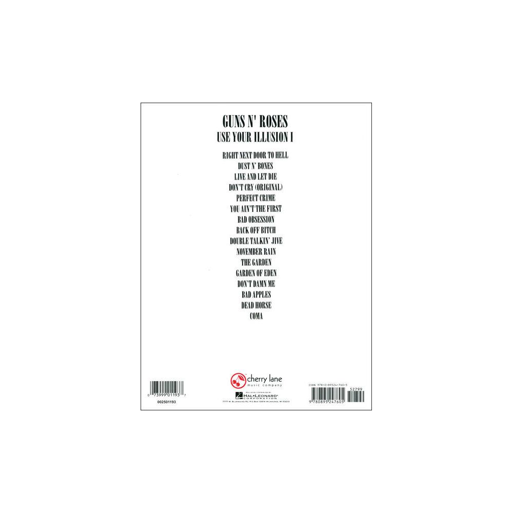 Cherry Lane Music Company Guns N'Roses Use Your 1 – Thomann Ireland