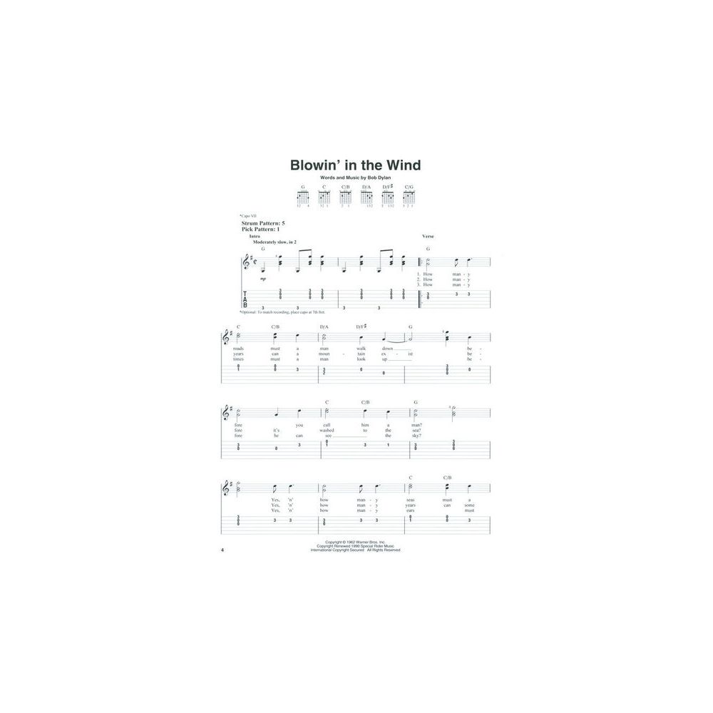 Hal Leonard Bob Dylan Easy Guitar Tab – Thomann Ireland