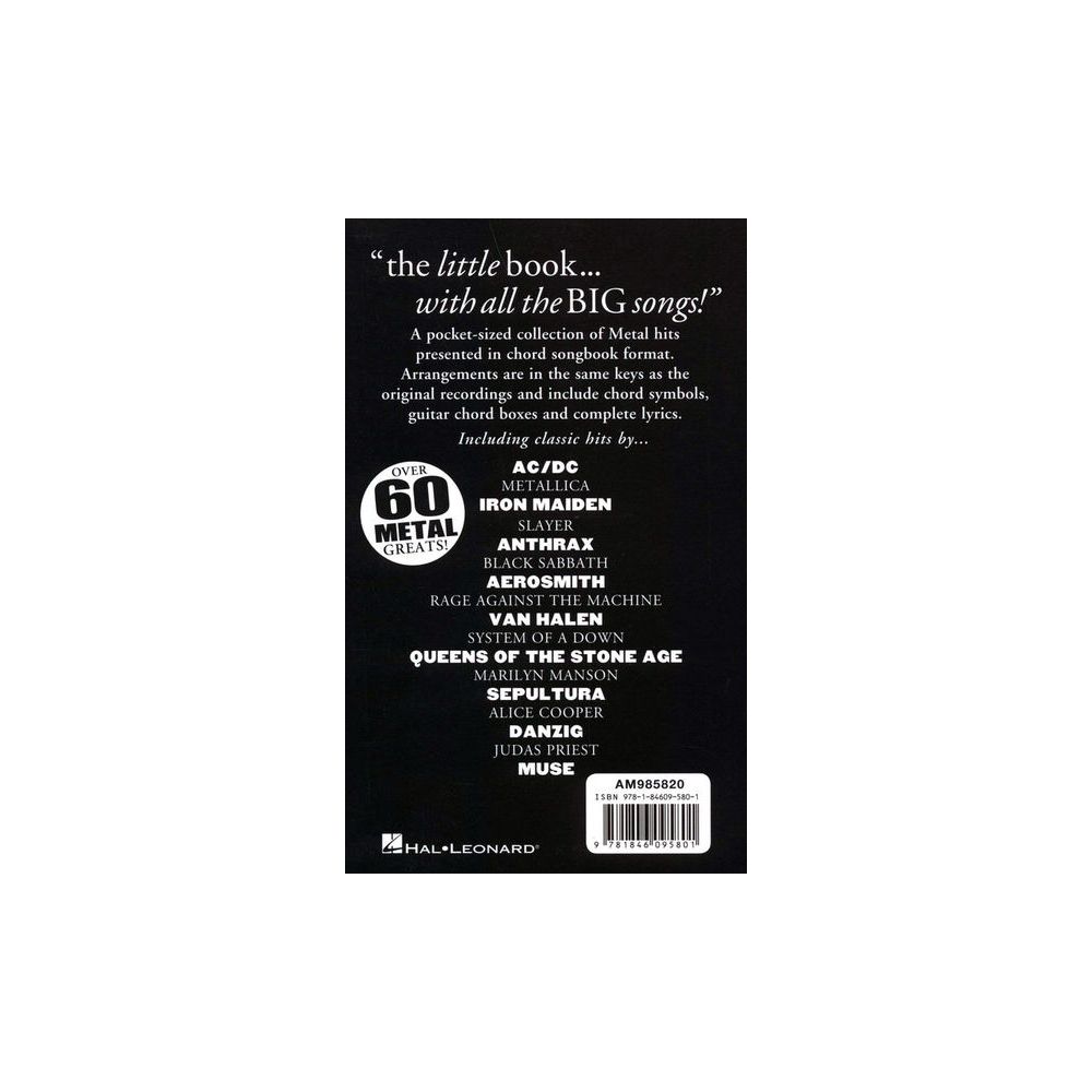 Wise Publications Little Black Book Metal Hits – Thomann Ireland