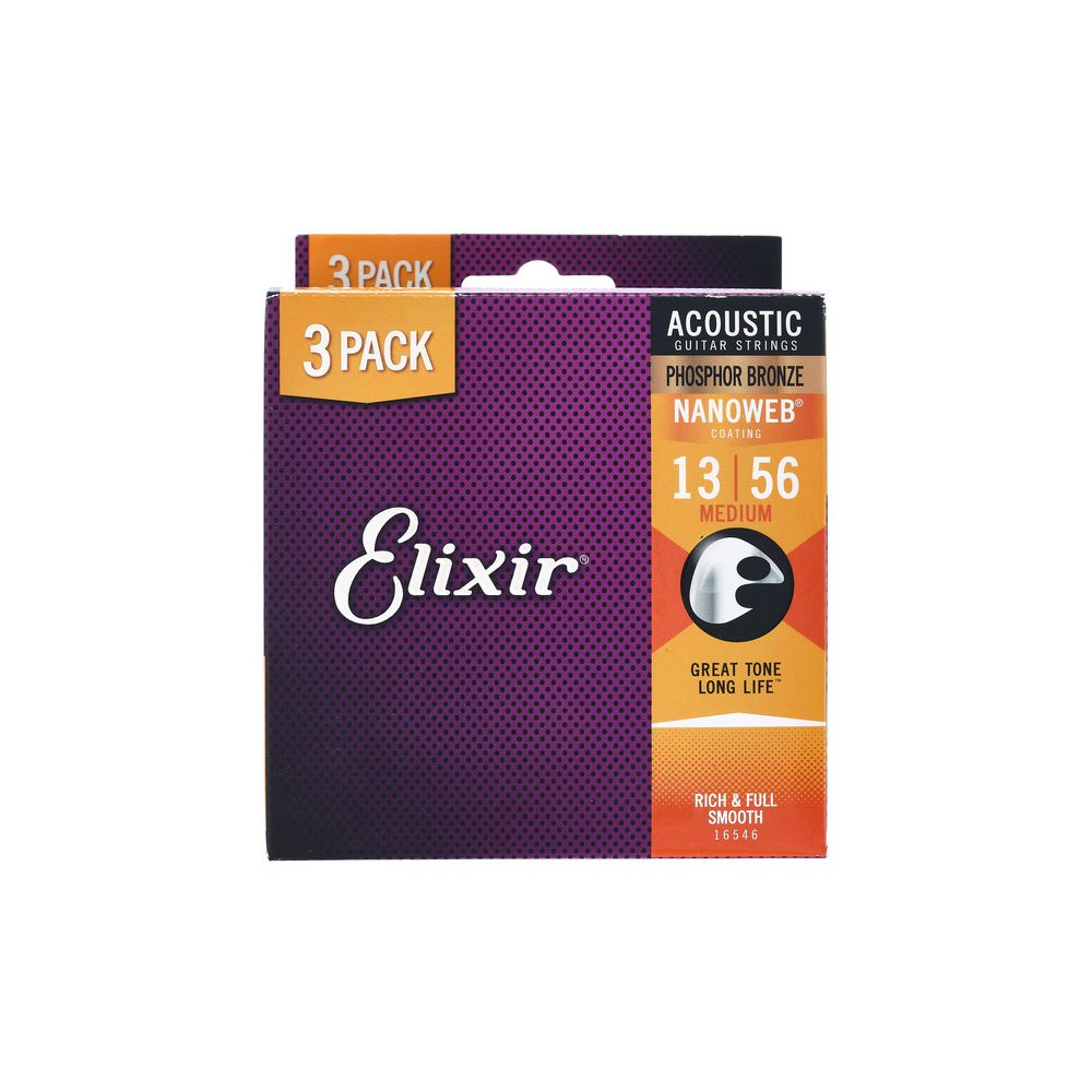 Elixir Nanoweb Medium Phosphor 3P – Thomann Ireland