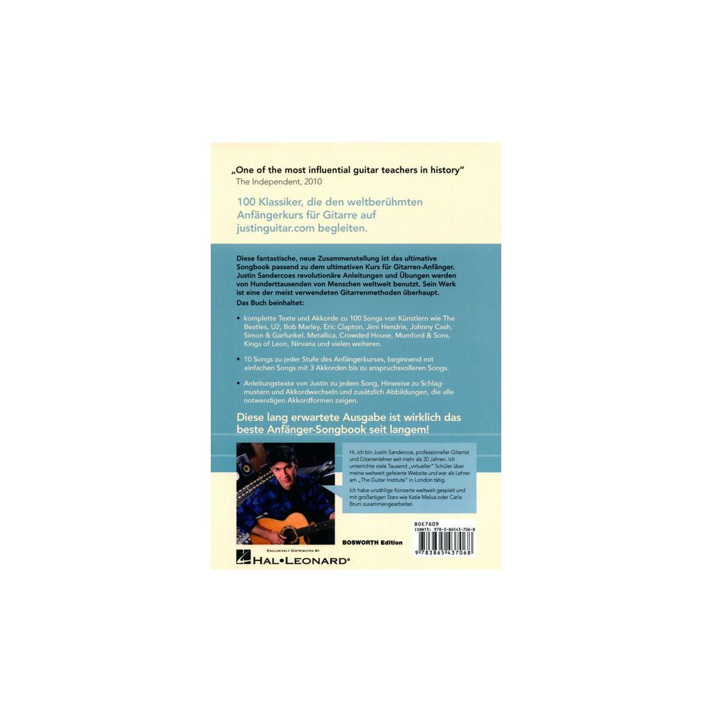 Bosworth Justinguitar.com Songs 1 D – Thomann Ireland