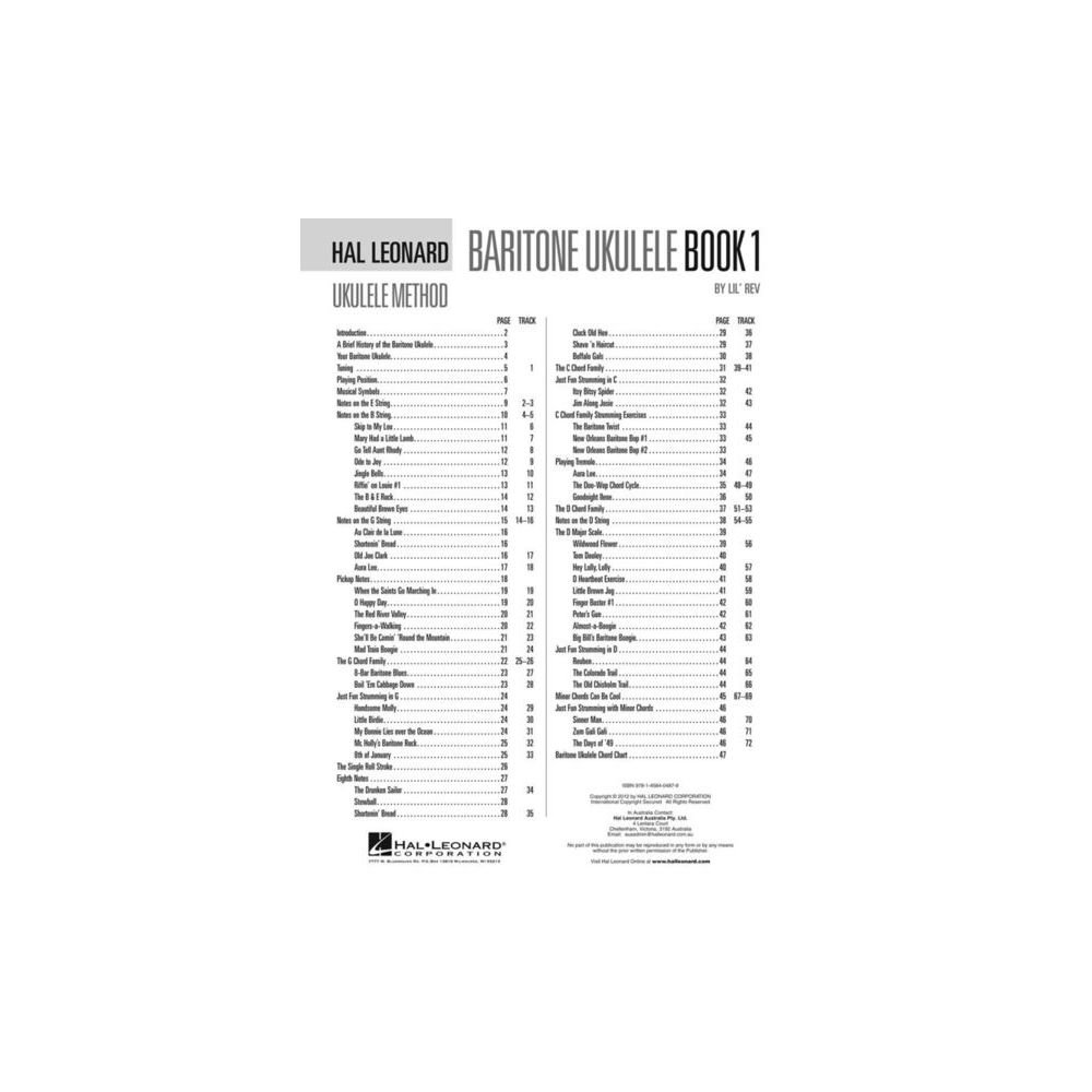 Hal Leonard Baritone Ukulele Method Book 1 – Thomann Ireland