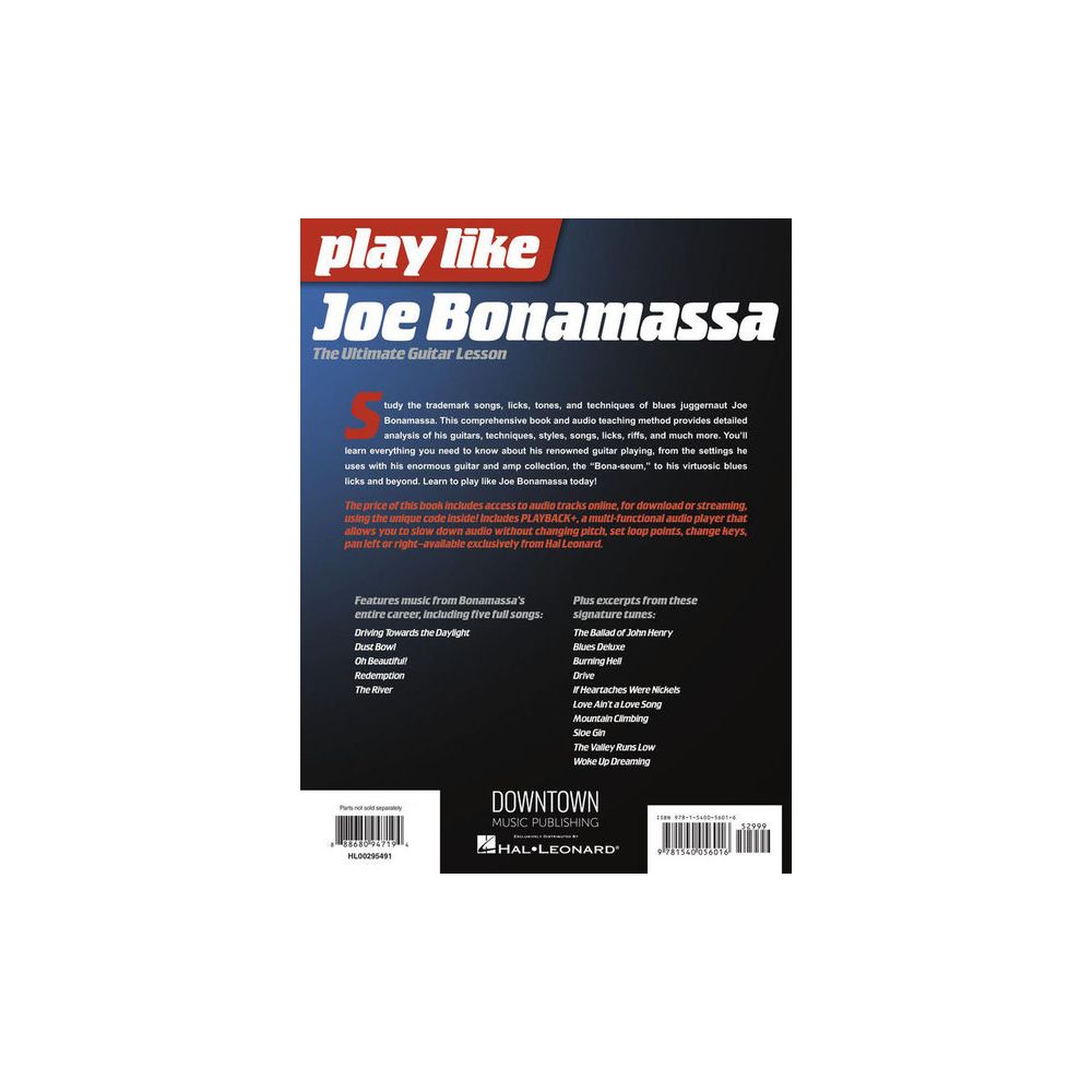 Hal Leonard Play Like Joe Bonamassa – Thomann Ireland