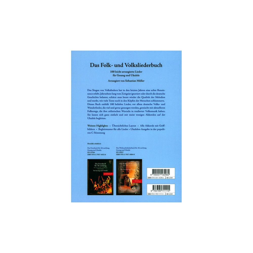 Schott Folk und Volk Gesang/Ukulele – Thomann Ireland