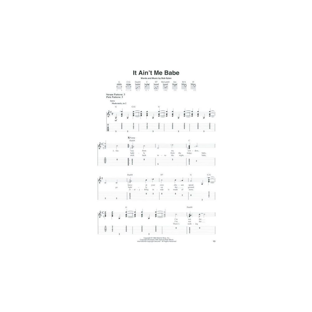 Hal Leonard Bob Dylan Easy Guitar Tab – Thomann Ireland