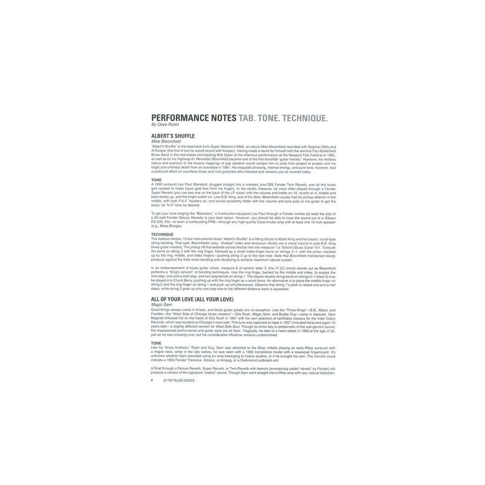 Hal Leonard Tab+ 25 Top Blues Songs – Thomann Ireland