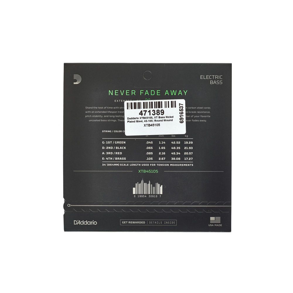 Daddario XTB45105 Light Top/Med. Bottom – Thomann Ireland