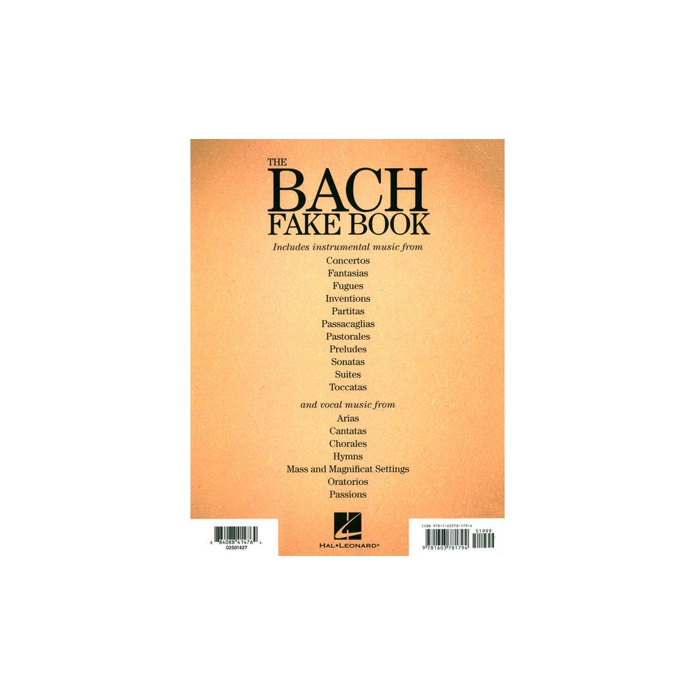 Cherry Lane Music Company The Bach Fake Book – Thomann Ireland