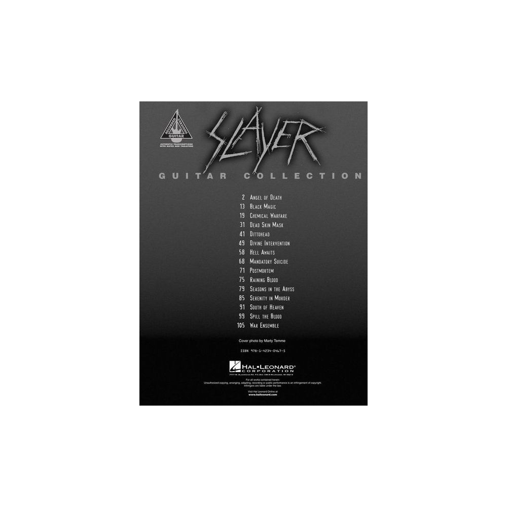 Hal Leonard Slayer Guitar Collection – Thomann Ireland